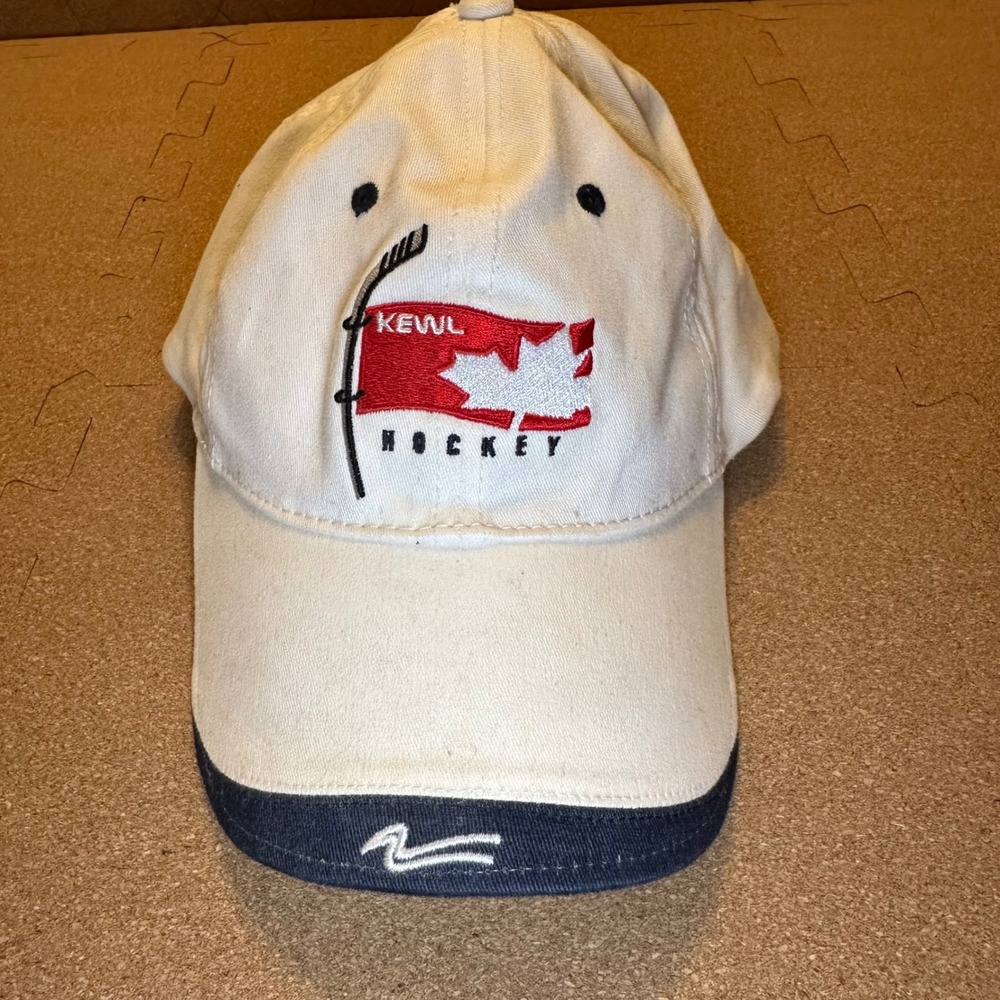 Kewl‎ Hockey Hat Adult S/M White Canada NHLPA Embroidered Cotton Stretch Cap